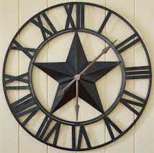 5 out of 5 stars. Rustic Metal Wall Clock 35 Large Wall Clock Western Decor Oversized Wall Clock Country Wall Clock Extra Large Wall Clock