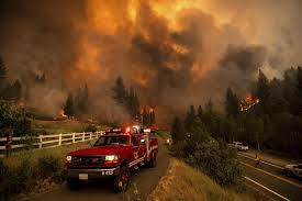 Fire perimeter and hot spot data: California Fire Prompts Evacuations Oregon Blaze Balloons