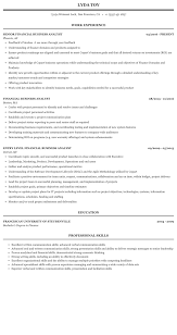 Finally, save your financial analyst resume sample in a pdf format. Financial Business Analyst Resume Sample Mintresume