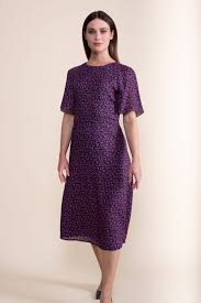 Petite Navy Midi Print Dress Petite Dresses Petite Formal Dresses Dresses