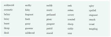 Adjectives For Smell Descriptive Words Adjectives Words