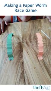 Making A Paper Worm Race Game In 2020 Paper Games For Kids Worms Worm Crafts