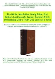 Begin your small group on the right path. F R E E D O W N L O A D R E A D The Nkjv Macarthur Study Bible 2nd Edition Leathersoft Brown Comfort Print Unleashing God Amp 039 S Truth One Verse At A Time Read Pdf Ebook