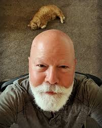 Me and Nala in my office. #Nalathelasvegascat