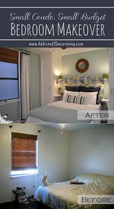 Reflecting light around the room can upgrade the bright, cheery feel of your studio in an impactful way. Small Condo Small Budget Bedroom Makeover Before After Addicted 2 Decorating Budget Bedroom Makeover Small Bedroom Makeover Small Master Bedroom