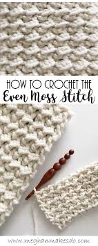 The double crochet and the front post double crochet; How To Crochet The Even Moss Stitch Meghan Makes Do