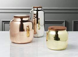 Modern canisters with wood lids. Keep Your Food And Decor Fresh With These 13 Modern Jars And Canisters