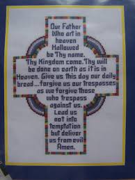 4,660,021 patterns created to date! New Herrschners Stamped Cross Stitch Kit Our Father Lord S Prayer In Cross