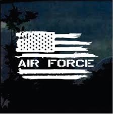 Download Totally Cool Air Force Weathered American Flag Military Window Decal Stickers Check It Out Here Https Customsti Military Stickers Air Force Tattoo Air Force