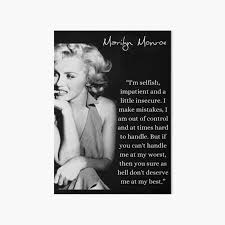 Zitate und sprüche von marilyn monroe. Wandbilder Marilyn Monroe Zitat Redbubble