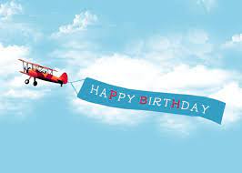 Thinking of you on your birthday and wishing you everything happy. Happy Birthday Card Sky Message Airplane Card Ad Sponsored Card Birthday Happy Sky Happy Birthday Cards Happy Birthday Birthday Cards