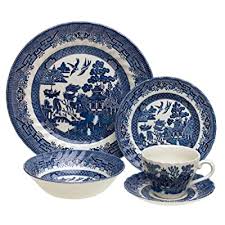 Melamine interiors are stain resistant and extremely durable, requiring no sanding or finish. Buy Churchill China Chelsea Blue Willow 20 Piece Dinnerware Set Service For 4 Online In Kuwait B0000c0v56