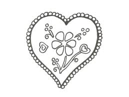 Día de santa clara, 11 de agosto. Dibujo De Un Corazon De San Valentin Para Colorear