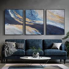 5 out of 5 stars. Abstract Luxury Poster Canvas Painting Watercolors Picture Home Decor Wall Art Minimalist Nordic Blue Gold Print For Living Room Big Sale A8edf7 Cicig