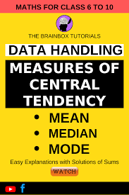 Mean Median Mode Measures Of Central Tendency Central Tendency Learning Math Arithmetic Mean