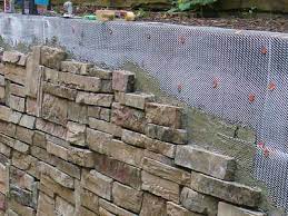 How To Cover A Stone Wall Stone Walls Garden Stone Retaining Wall Diy Stone Wall