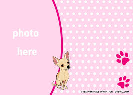 Invitations messages for party : Free Printable Pink Puppy Dog Invitation Templates Download Hundreds Free Printable Birthday Invitation Templates