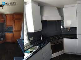 Kitchen wraps uk before and after. Before And After Kitchen Wraps Scotland Modern Display Solutions