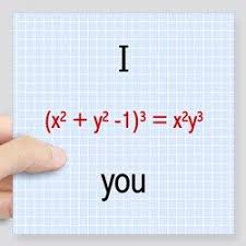Math Love Formula Square Sticker 3 X 3 Math Quotes Love Math Funny Math Quotes
