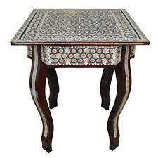 Maitland smith egyptian revival round marble top empire style center table. Buy Handcrafted 16 Square Egyptian Mother Of Pearl Inlaid Side Coffee Table Online In Indonesia 402298155090