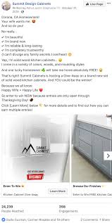 We offer a variety of popular kitchen cabinet styles at a fraction of the price. How We Turned 736 Into Over 43 000 In Kitchen Cabinet Sales Using Facebook Ads Case Study Custom Creatives Blog