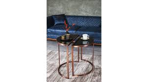Zarafet Ve Incelik Mezzaluna Yan Sehpa Da Bulusuyor Siyah Karakterli Mermer Alexander Black Ile Bakir Profilin Uyumu Goz Dolduruyor Decor Home Decor Furniture