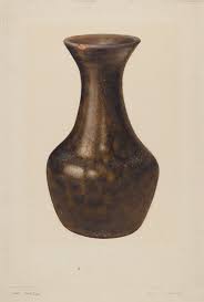 Crockery Flower Vase by Clyde L. Cheney