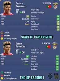 Fifa forums › general discussion. Fcg On Twitter Gedson Fernandes 75 86 Full Potential Reached By End Of Season 1 Fifa19