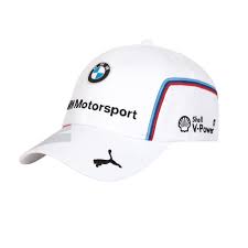 Bmw Motorsports M Power Men S White Team Hat With Puma Logo On Brim Puma Logo Power Man Classic Hats