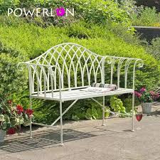 Elegant storage bench in industrial design they designed this elegant bench that gives you a comfortable seat, an additional storage compartment, and a mesh shelf. Gothic Design Wrought Iron Garden Outdoor Storage Bench Patio Benches Buy Metal Bench Seat Folding Bench Antique White Bench Product On Alibaba Com