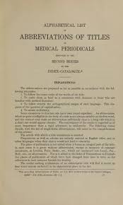 Colorado, co, minnesota, mn, south carolina, sc. Alphabetical List Of Abbreviations Of Titles Of Medical Periodicals Employed In The Index Catalogue Of The Library Of The Surgeon General S Office United States Army From Volume 1 To 21 Inclusive Second Series Including