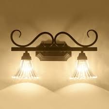 Add a touch of contemporary industrial styleadd a touch of. Black Bell Shade Vanity Light 2 Lights Waterproof Glass Wall Lamp For Mirror Makeup Table Beautifulhalo Com