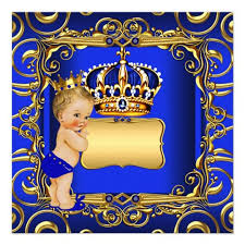 Little Prince Baby Shower Blue Blonde Baby Boy Invitation Zazzle Com Baby Boy Invitations Prince Baby Shower Prince Baby Shower Invitations