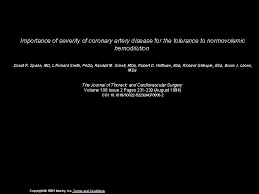 Importance Of Severity Of Coronary Artery Disease For