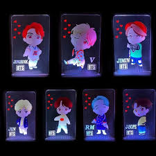 Kpop Bts Pop Up House Of Bts Acrylic Colorful Led Night Lights Photo Desk Lamps Army Light Stick Night Light Gift Wish Led Night Light Night Light Desk Lamps