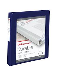 4 pics 1 word file cabinet binder; Office Depot Brand Durable View 3 Ring Binder 1 Round Rings 49percent Recycled Blue Office Depot