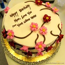 Thank you and happy birthday, mother! 14 Name Birthday Cakes For Mother Ideas Happy Birthday Cakes Mother Birthday Cake Cake Name