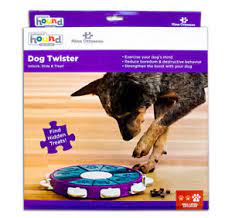 Boredom buster interactive dog toy: Outward Hound Dog Twister Game Skill Level Advanced The Pet Pantry