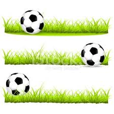 Download college football stock vectors. Soccer Ball On The Grass In Different Variants Clipart Image