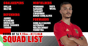 If you're searching for player profile of another player with the name pedrinho, please use the search icon in the sports menu. Sl Benfica On Twitter Squad List Cfeaslb Wearebenfica