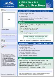 Allergy & anaphylaxis action plan templates. Ascia Action Plan For Allergic Reactions Personal Allergy Action Plan How To Plan Action Plan