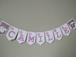 Banderole Pour Naissance Fille Camille Naissance Fille Carte Anniversaire Lettre Decorative