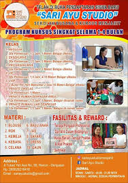 Jun 08, 2021 · kelebihan permohonan giatmara 2021. Brosur Kursus Menjahit Sketsa