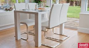 The Fern 4 Seater White Gloss Dining Table Is A Fabulous Medium Sized Dining Ta Contemporary Dining Room Tables Kitchen Table Settings White Gloss Dining Table