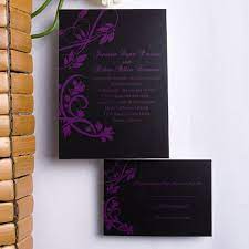 Black And Purple Wedding Invitation Ing104 Ing104 0 00 Invitation Store Invitat Purple Wedding Purple Wedding Invitations Halloween Wedding Invitations