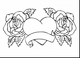Enjoy 7 these coloring pages related to love. Coloring Page Hearts And Roses Coloring Pages Heart With Page My Doodle Picture Inspirations