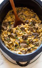 Brown ground beef and drain. Slow Cooker Beef Stroganoff From Scratch Well Plated By Erin