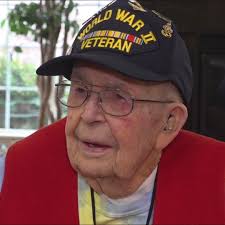 WWII Navy Lieutenant Pilot Ed Hendrickson of Brewer, Maine, celebrated his  104th birthday
