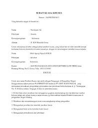 Mohon maaf apabila terdapat kesamaan namatempatinformasi lain. Contoh Format Surat Kuasa Khusus Perdata Contoh Surat