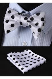 Black And White Polka Dot Bow Tie White Black Polka Dot Woven Jacquard Pocket Square Bow Tie Set Bd3001ws Polka Dot Bow Tie Mens Bow Ties Tie And Pocket Square